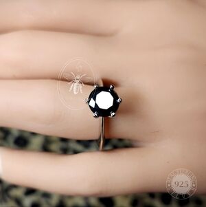 Certified 1 ct. Moissanite 925 Silver Solitaire Ring w/ Life Warranty Wedding